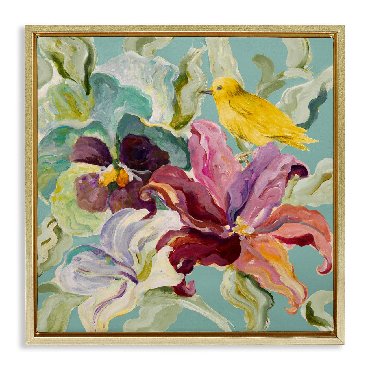 Stupell Industries Lyrical Garden Canary Floating Frame, design by Lanie Loreth